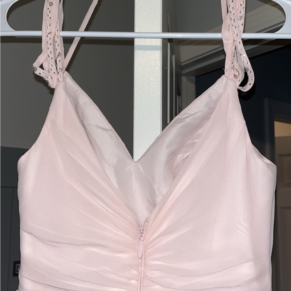Azazie Blushing Pink Bridesmaid Dress